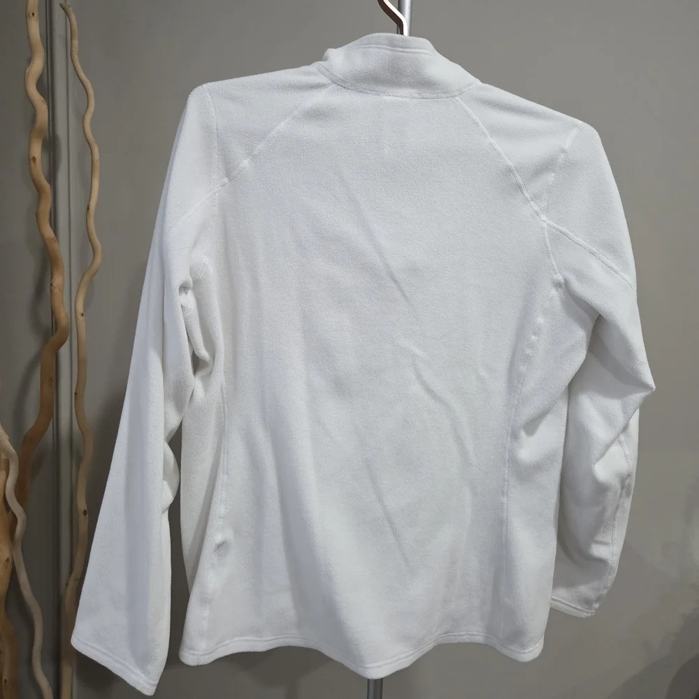 The North Face White Quarter-Zip Fleece Sz.L Women's
